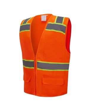 SV6500   ANSI Class 2 Surveyor Safety Vest With "X" Reflective Striping on Back
