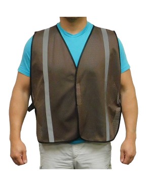 SV9112 Economy Poly Mesh Safety Vest, Non-ANSI Brown