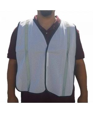SV9120   Poly Mesh Safety Vest, Non-ANSI White 