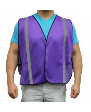 SV9190 Economy Poly Mesh Safety Vest, Non-ANSI Purple