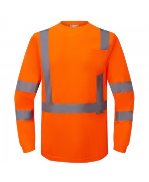 ST4000   Safety T-Shirt, Long Sleeve Orange 
