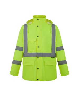 SAJ1500   Water Resistant Class 3 Rain Safety Jacket